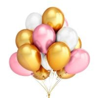 10pcs/pack Premium 10-Inch Pearl Gold Black Latex Balloons for Birthday & Wedding Decor