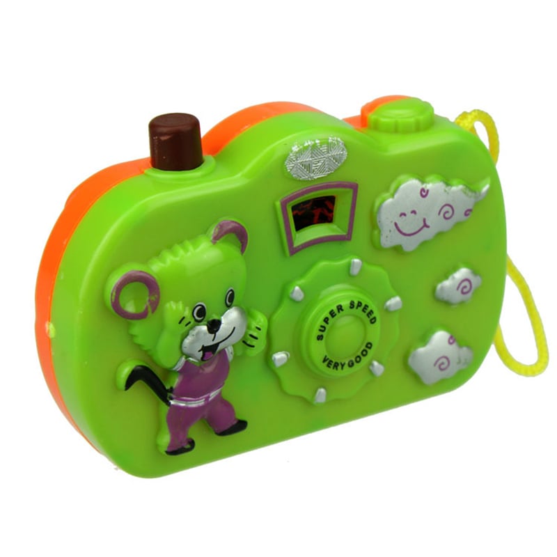 1pc New Funny Projection Camera Toy Muilti Animal Pattern Light Projection Educational Study Toys Children Random Color