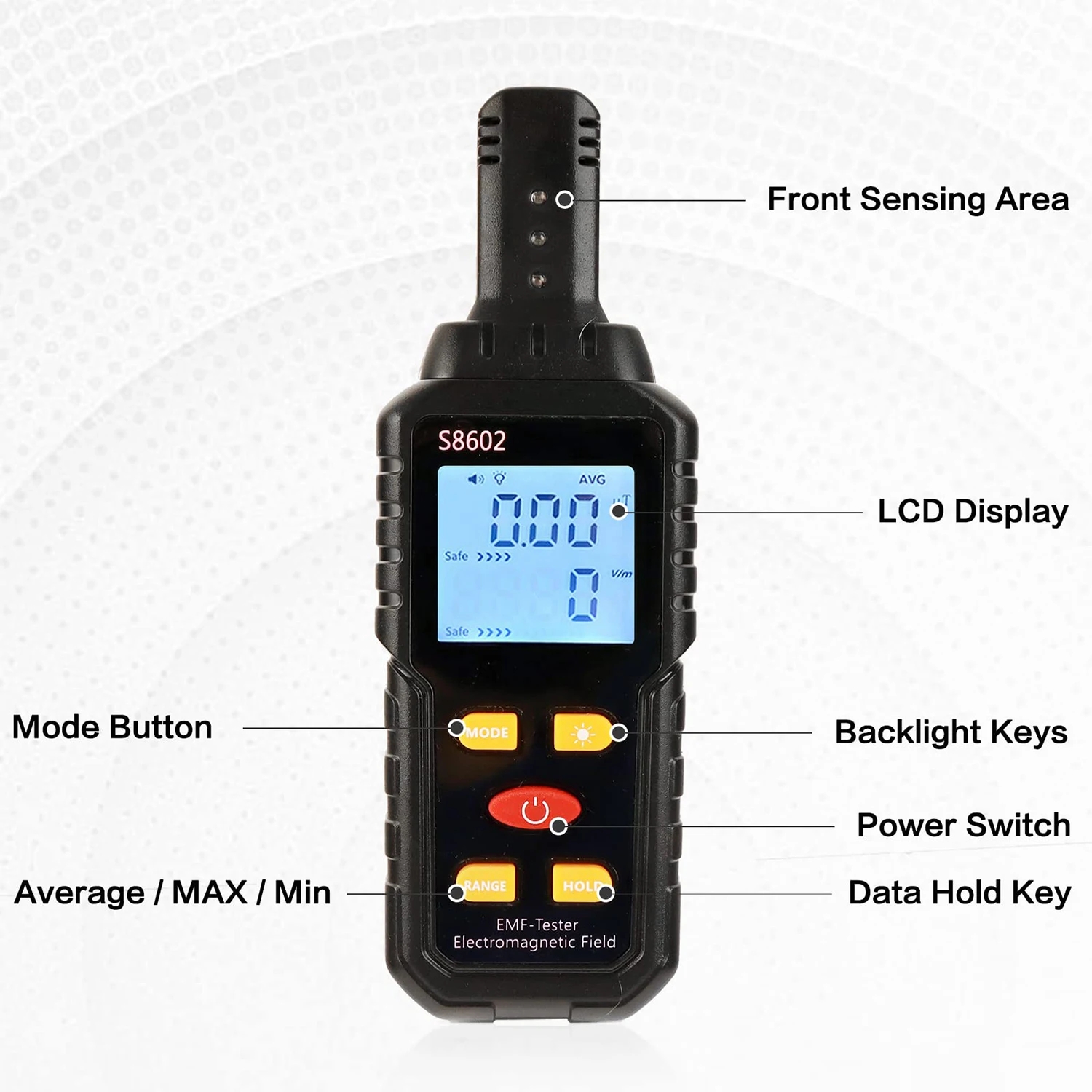 Portable Electromagnetic Field Radiation Detector 3 in 1 EMF Meter EMF Detector for Ghost Hunting Equipmetent
