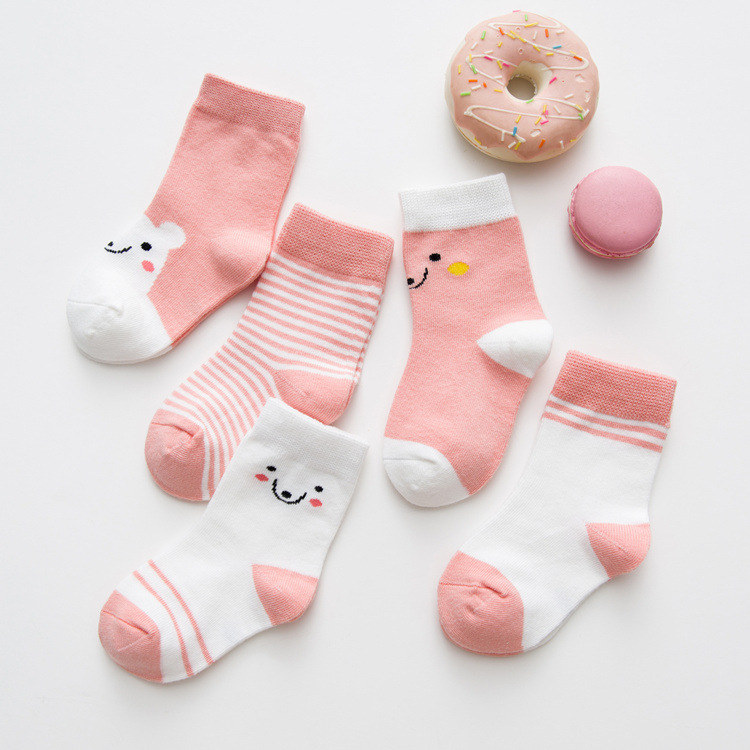 5 Pairs/ Breathable Socks Cartoon Dinosaur Fashion Baby Boys Girls Socks 1-9 Years Chidlren Autumn Winter Soft Cotton Socks