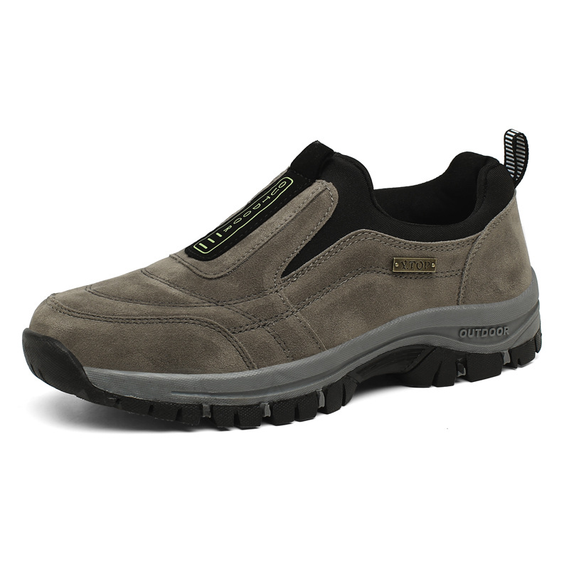 Comfort Outdoor Sports Shoes Sneakers Slip-on Suede Hiking Shoes for Men