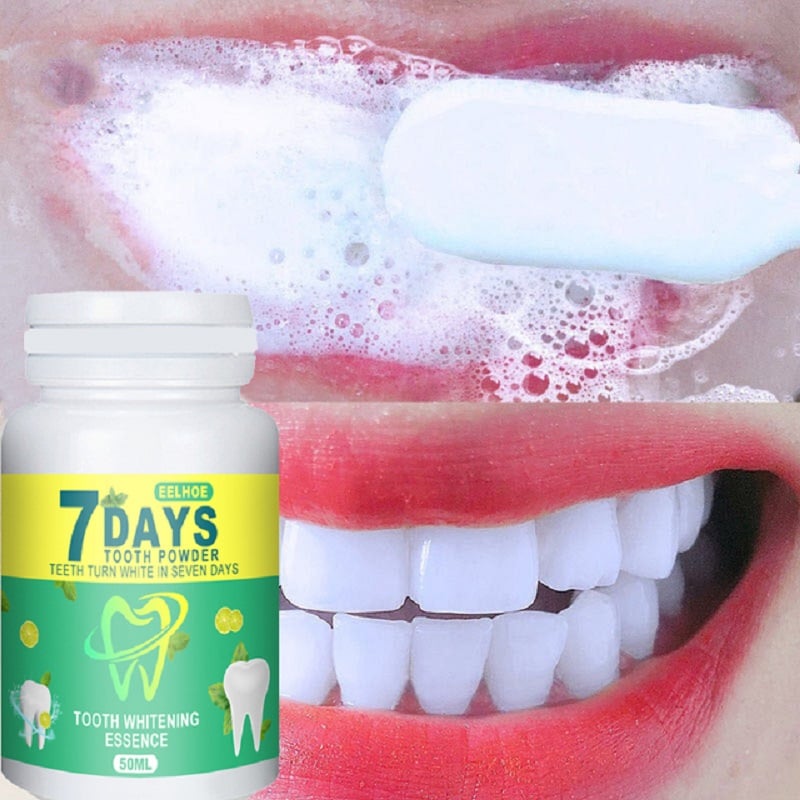 50ML Tooth Whitening Teeth Powder Remove Yellow Smoke Coffee Stains Brighten Tea Stain Fresh Breath Oral Hygiene Dental Care Too