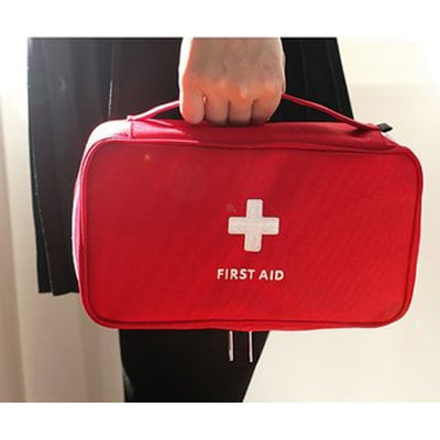 Tas Penyimpanan Portabel Tas Obat Darurat Pertolongan Pertama Organizer Pil Bertahan Hidup Luar Ruangan Paket Kit Darurat Akseso