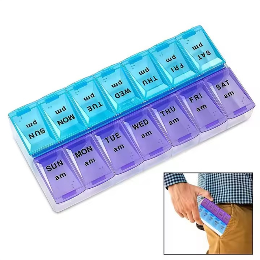 Weekly Pill Tablet Organizer Plastic Pill Organizer Medicine Tablet Pill Box Container Case