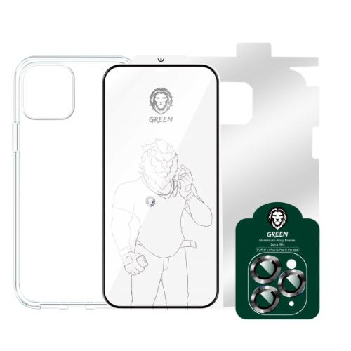 GREEN 4IN1 360 PROTECTION PACK IPHONE 12 PRO GOLD