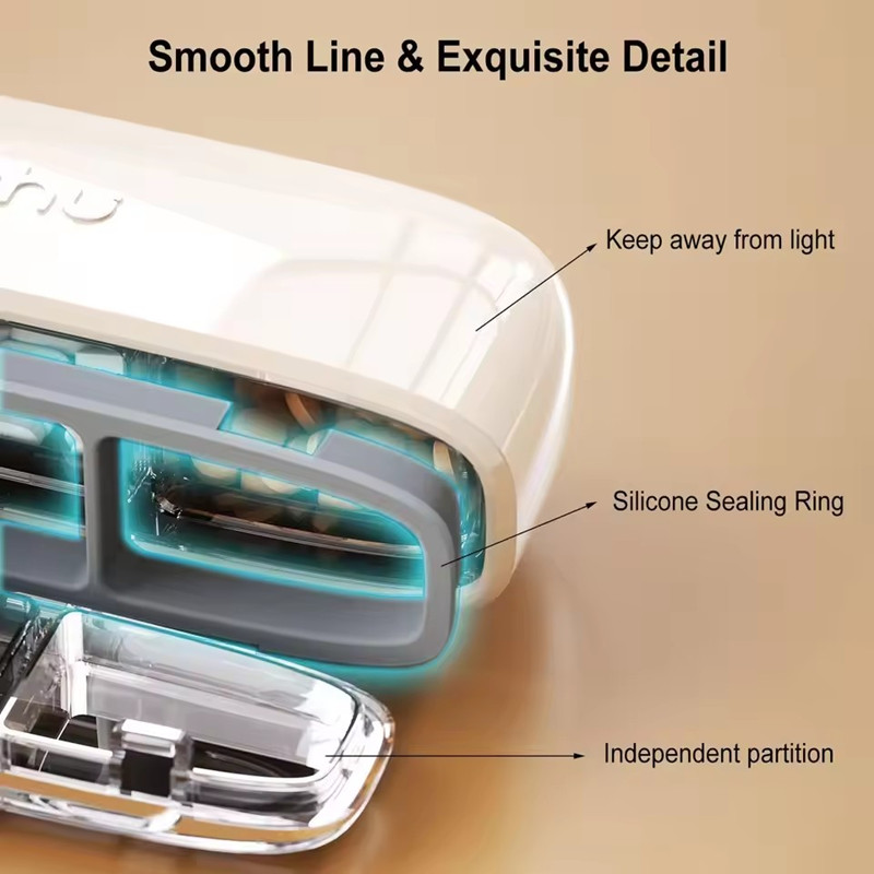 1PC Three-Compartment Pill Storage Box Portable Pocket Medicine Box Home Travel Medicine Box With Compartments Moisture-Proof