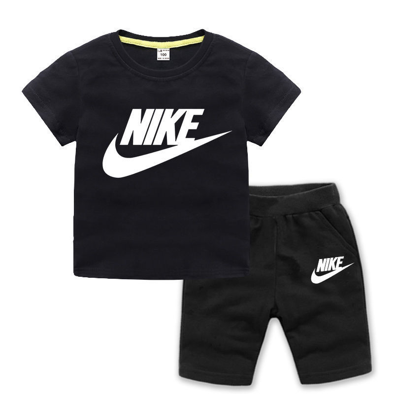 D-baby 2Pcs 0-12y Boys Clothes Set Cartoon T-shirt and Shorts Cotton Kids Summer Wear Kids Suits
