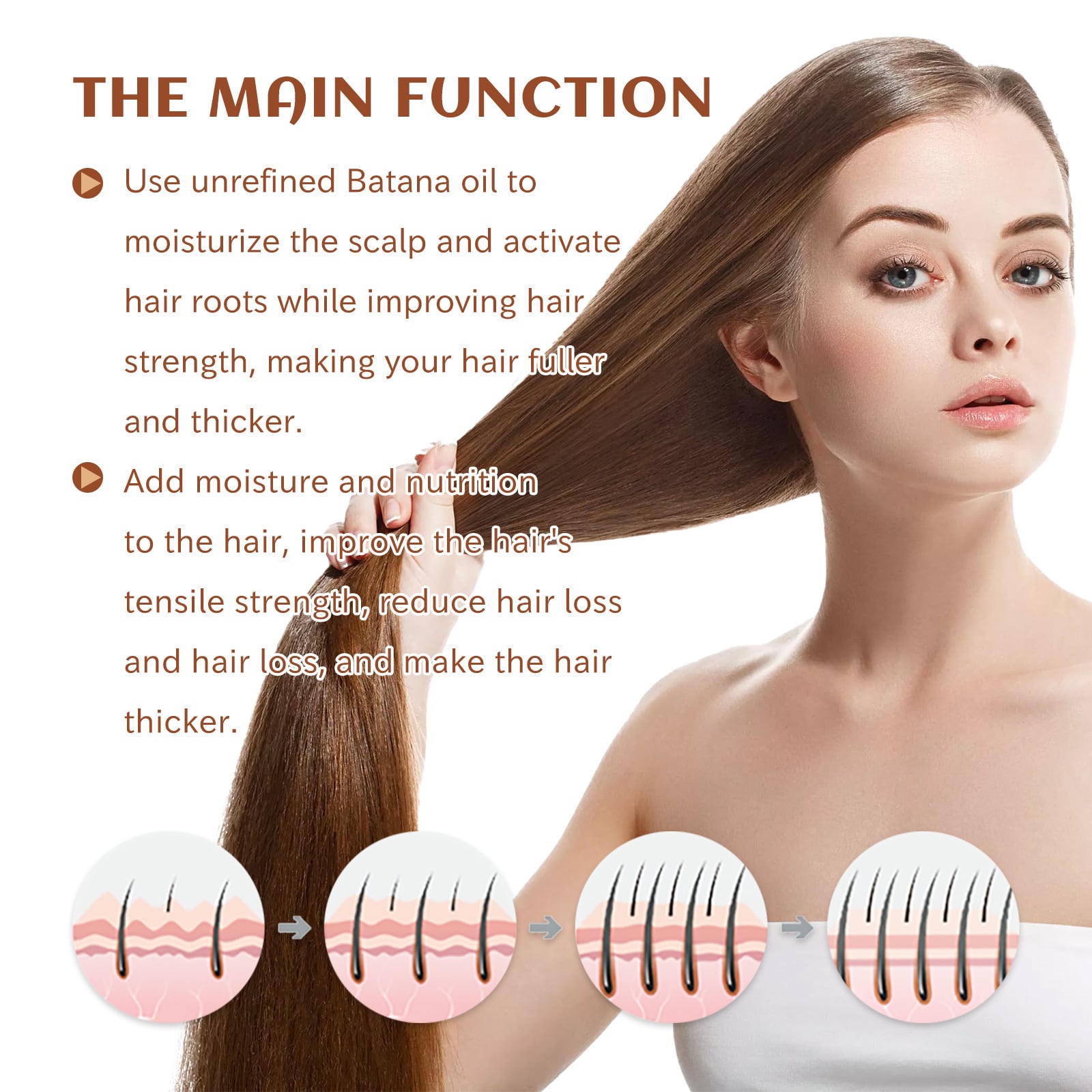 120ML Organic Batana Oil for hair growth And Natural Batana Oil For Treating Hair Loss Anti-Breakage Hair