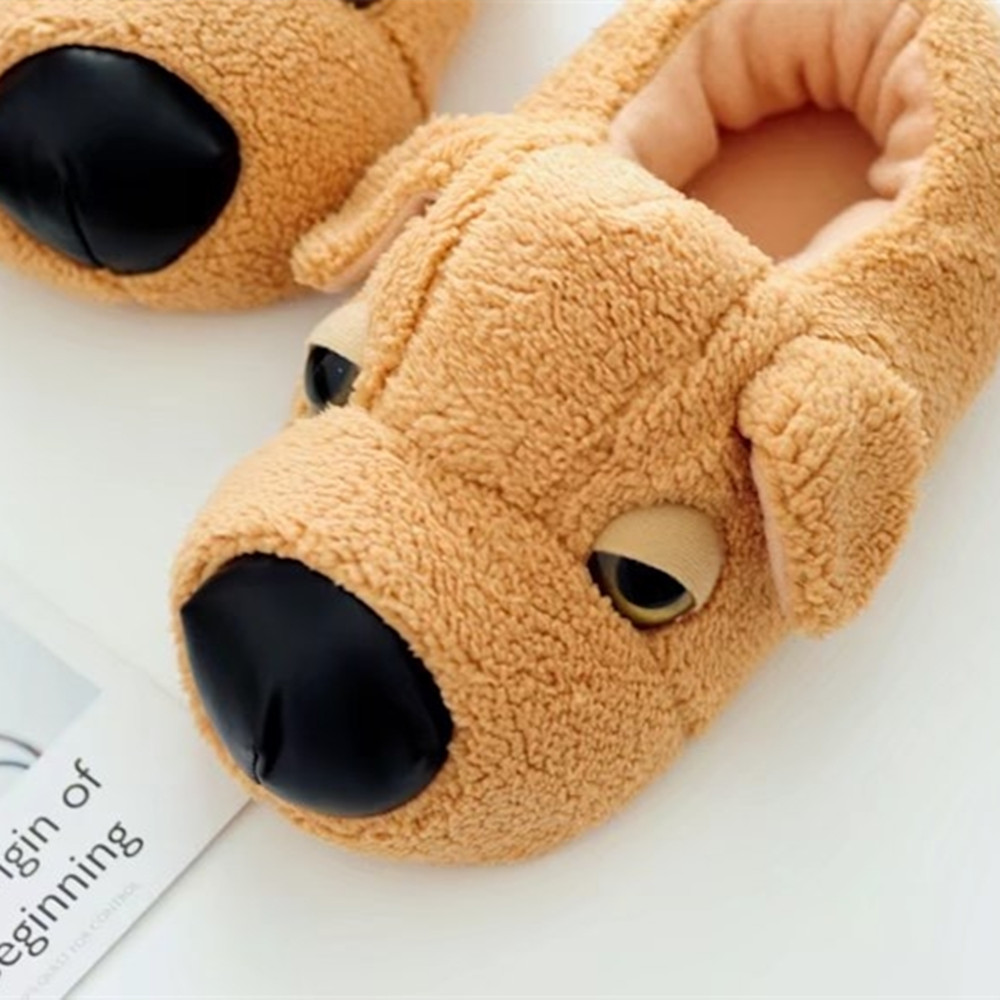 Lovely Dog Plush Indoor Warm Winter Adult Shoes Cartoon Cute Animal Plush Toys for Girls Christmas Gift