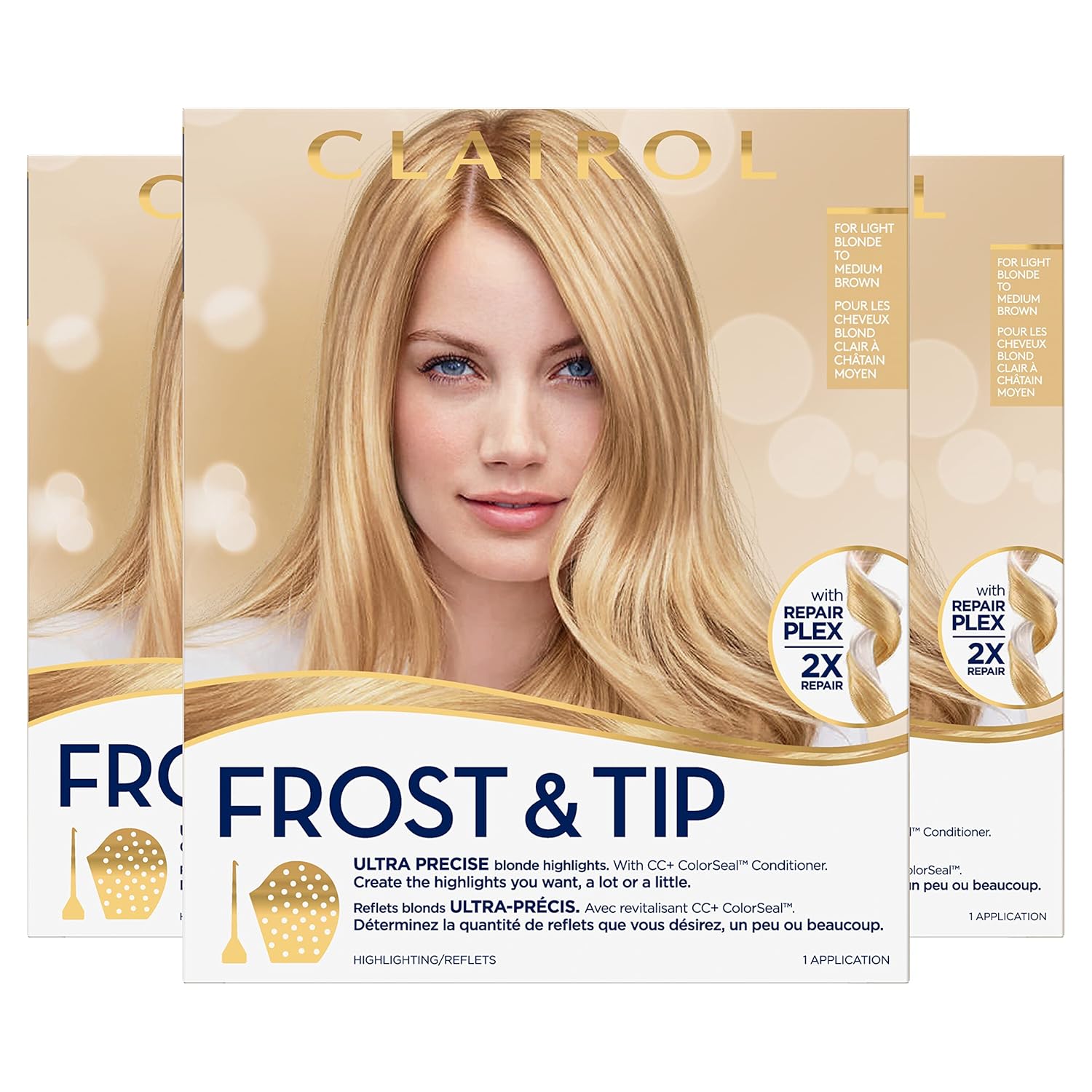Clairol Nice'n Easy Frost & Tip Original Hair Dye, Light Blonde to Medium Brown Hair Color, Pack of 1