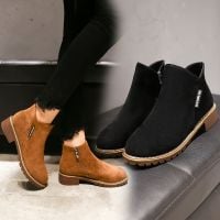 New Martin boots female zipper boots, low and low tube women's Boots
