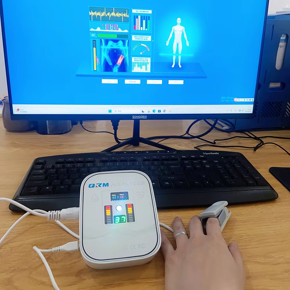 Generation Upgraded Quantum Resonance Magnetic Body Analyzer for Hand Touch Multilingual Sub-Health Testing of Children Adults