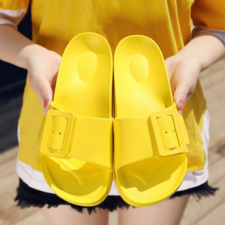 Korean fashion sandals, external wear net red casual home flip flops soft sole comfortable sandals
