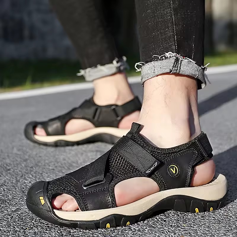 Light Weight Casual Men Mesh Sandals Cool Street Slippers Summer Flip Flops Comfort Non Slip Man Beach Shoes ﻿