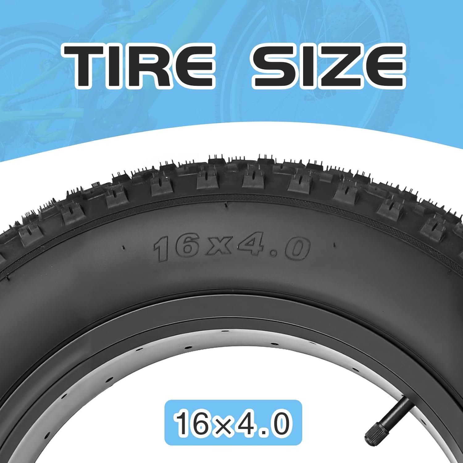 MEGHNA Fat Bike Tire 16/18/20/26 inch Electric Bike Tire Fat Tire 16/18/20/26 x 4.0 inch High Traction Replacement All - Terrain for Fat Bike E-Bike