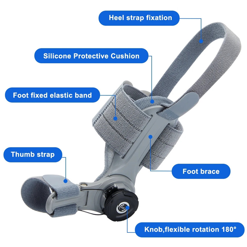Bunion Corrector Unisex Foot Hallux Valgus Braces Rotatable Toe Separator Straightener Adjustable Pedicure Finger Toe Corrector