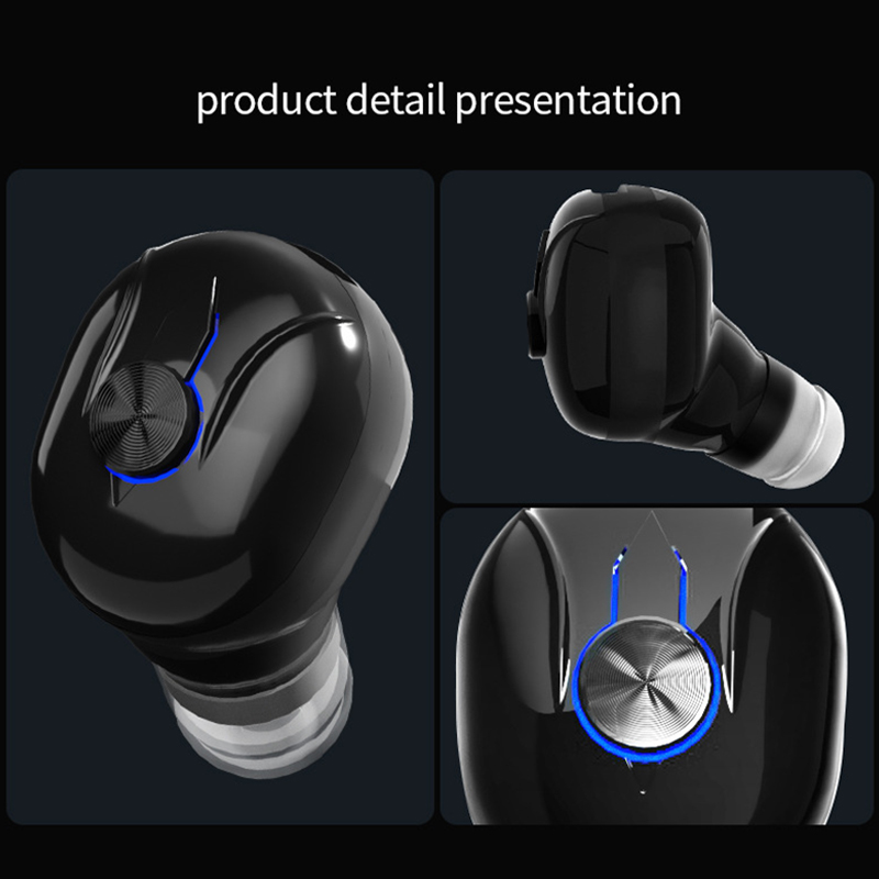 Single In Ear Bluetooth Earphones Handsfree Wireless Headphones Sport Gamer Headset With Mic Earbuds TWS IPX5 Waterproof
