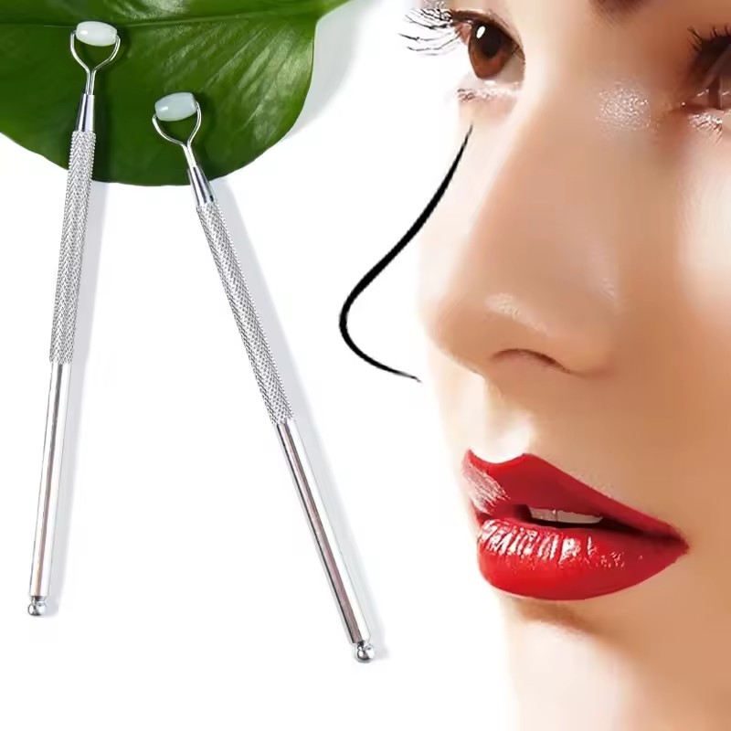 1PC Natural Jade Roller Eye Massager Facial Massage and Lifting Tool Eye Skin Anti Wrinkle Lifting Beauty Scraper