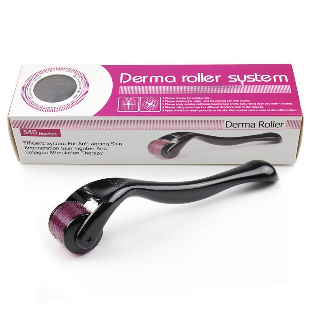 Micro Needling 540 Roller Derma Roller Dermaroller 0.3mm Titanium Hair Regrowth Beard Growth Anti-Hair Loss Treatment