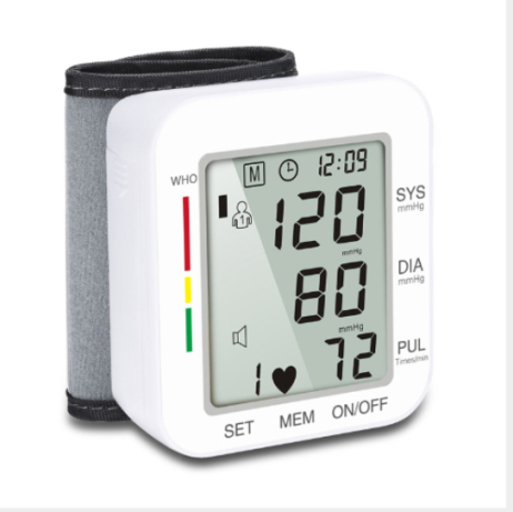 Automatic Digital LCD Display Wrist Household Sphygmomanometer Portable Wrist Electronic Blood Pressure Monitor