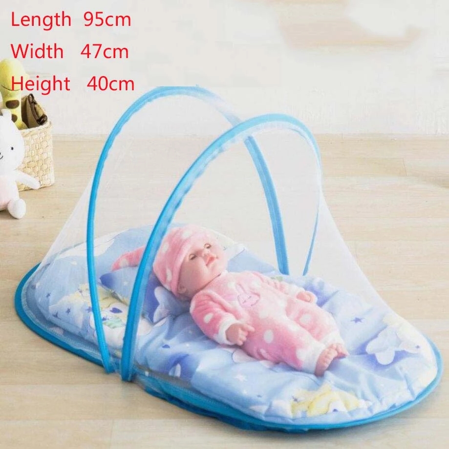 Portable Baby Netting Bedding Crib Mat Pad Cover Foldable Baby Mosquito Nets Tent Bed Mattress Pillow Suit for 0-1 Years