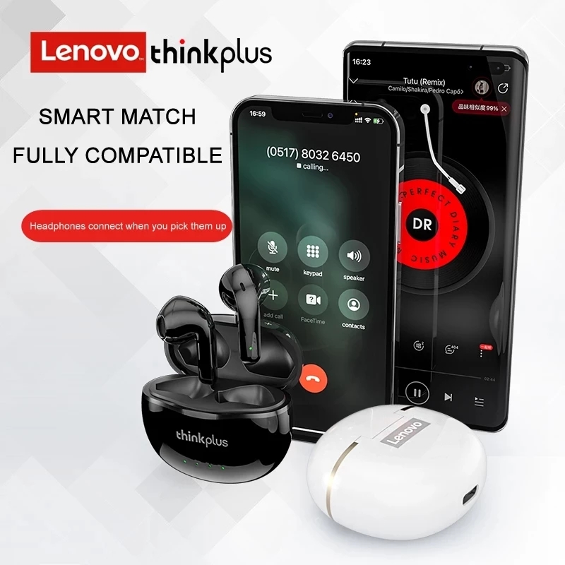 Lenovo X16 New Original Headphone Bluetooth 5.2 TWS Wireless Earbuds Stereo Sports Earhook Earphone With Dual HD Microphone