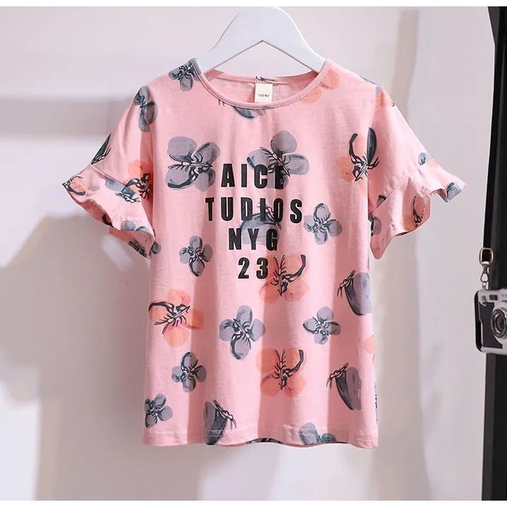 Toddler Kids Baby Girls Outfits Clothes Short Sleeve T-shirt Tops + Pants