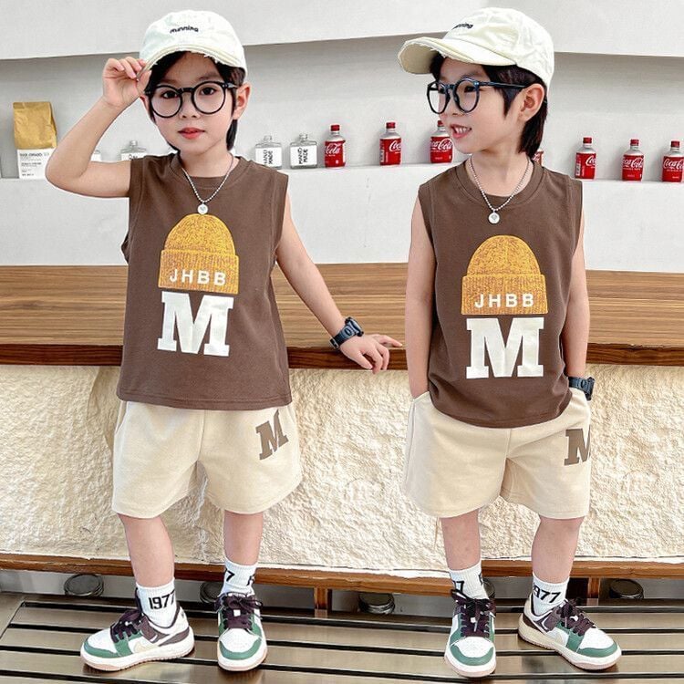 Children Sets Kids Clothes Boys Girls Vest Suit Summer Children's Clothing baby T-Shirts Shorts Tank Top Sleeveless
