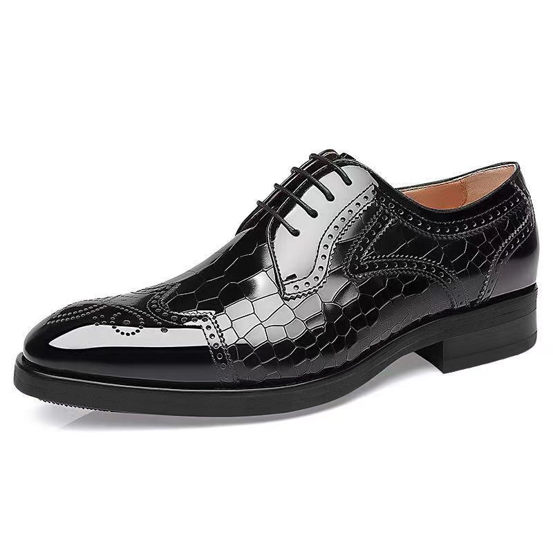 Men's Dress Shoes Office High-heeled Wedding Leather Shoe for Men Platform Business Formal Social Leather Shoes Man