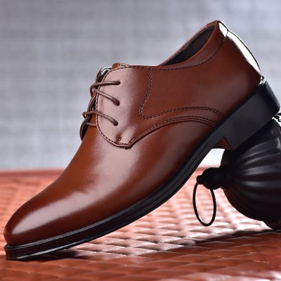 Men's leather shoes new business dress shoes men's extra large size 46 wild men's shoes 47 casual shoes 48