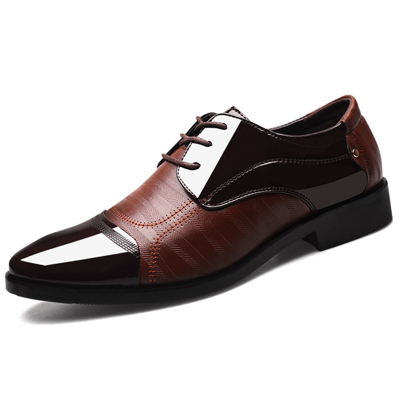 Plus Size Business Formal Wear Men's Formal Shoes Wedding Pointed Fashion PU Leather Shoes Oxford Shoes Men