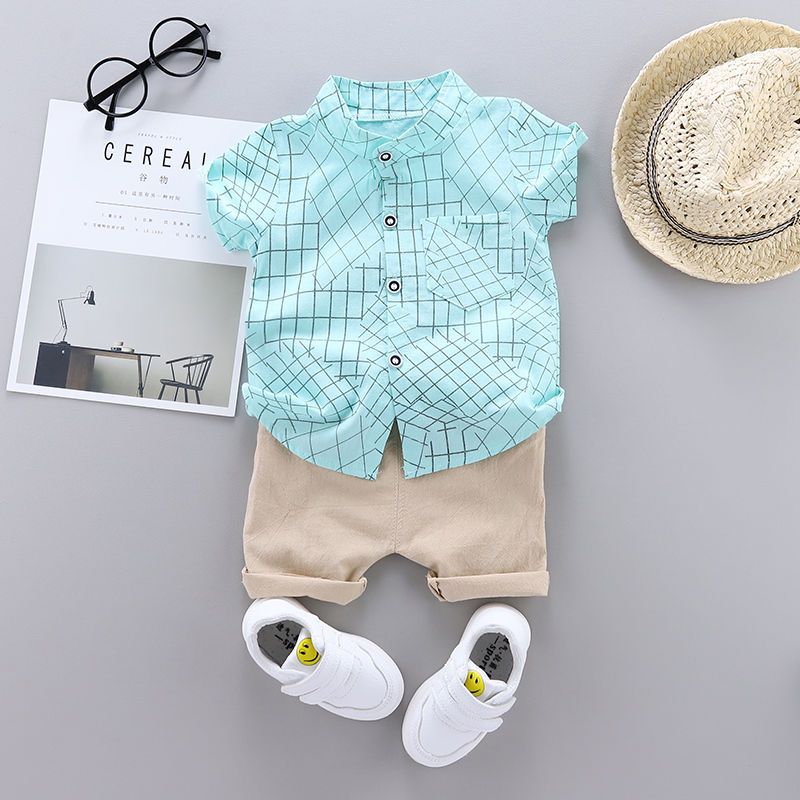 Kids Boys Casual Set Toddler Whale Shirt Tops+Shorts Set Outfits Clothes 2PCS