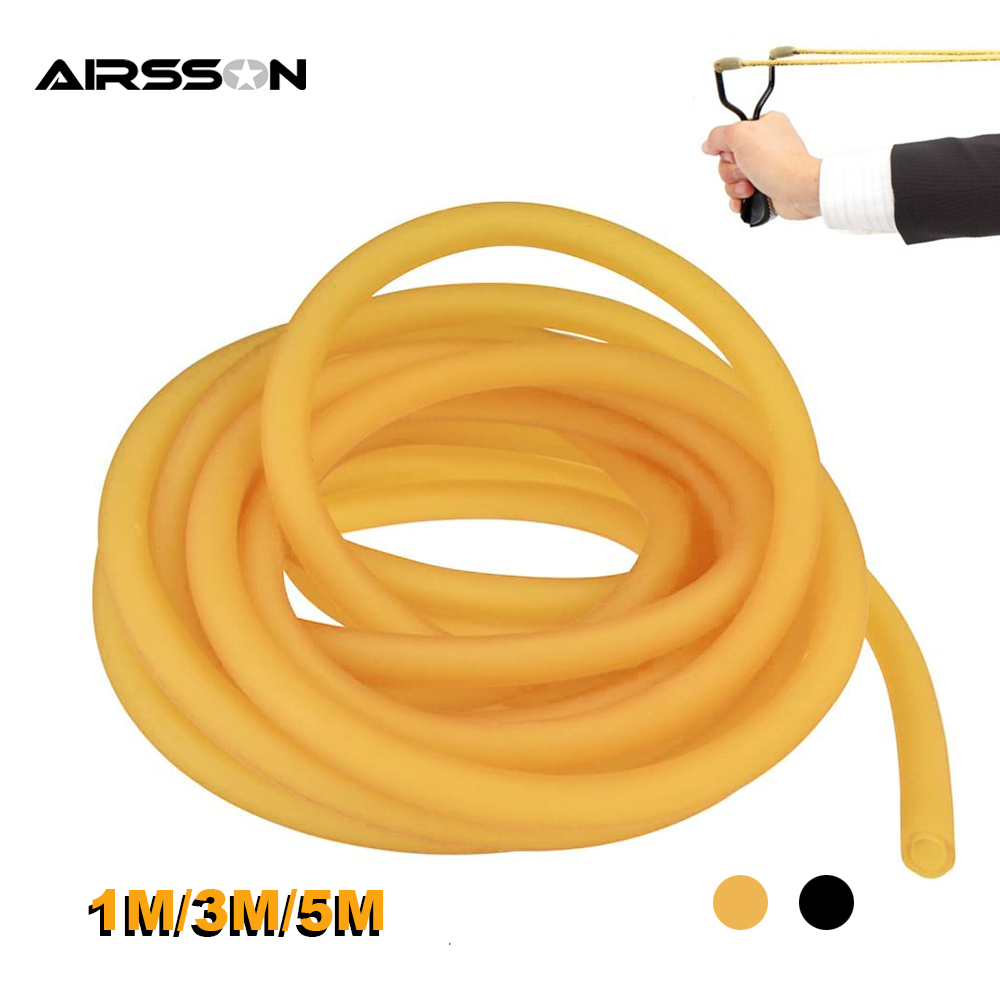 5M Natural Latex Slingshots Rubber Tube 3mmx5mm Elastic Shooting Tubing Rubber Band Accessories Catapult Bow Tool