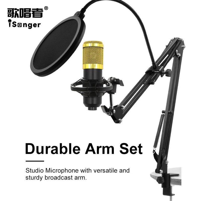 BM800 condenser microphone, V8 mobile phone sound card, cantilever bracket, live streaming set