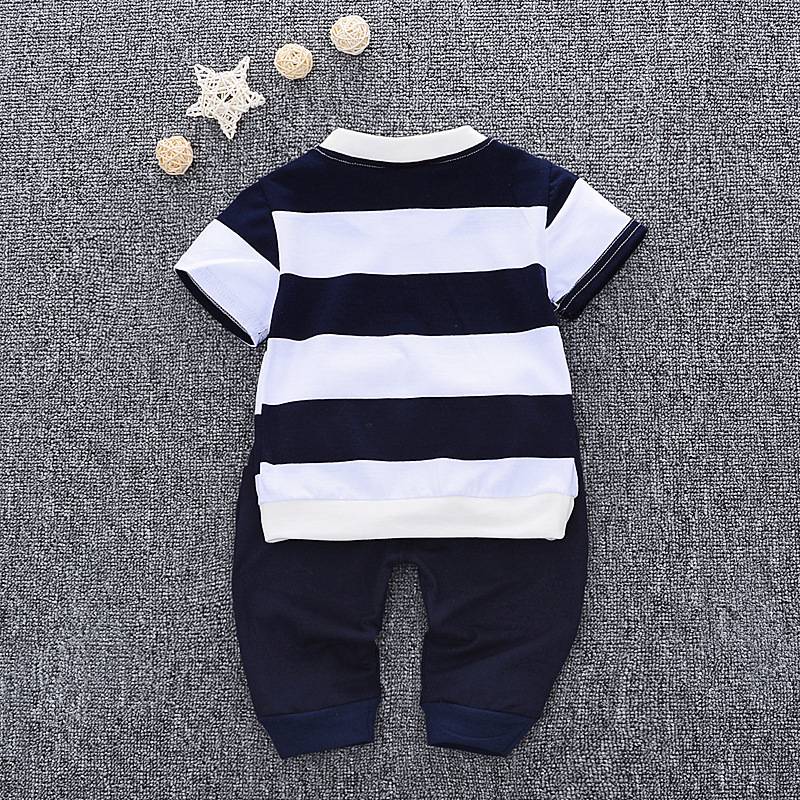 1-4 years old summer suit new cartoon bear short-sleeved t-shirt infant child summer clothes two-piece suit