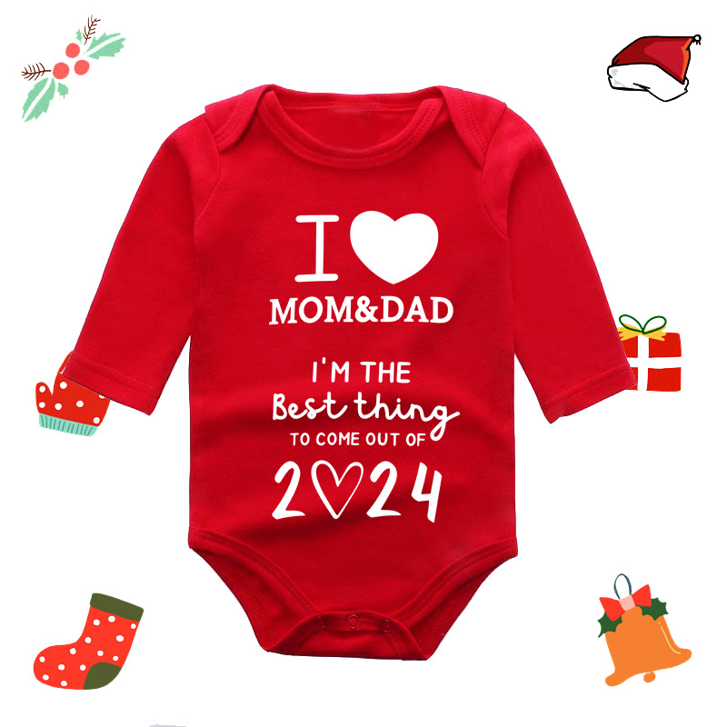 Infant Newborn My First Christmas Rompers Baby Boys Girls Bodysuit Born Crawling Long Sleeve Jumpsuits Festival Party Gifts