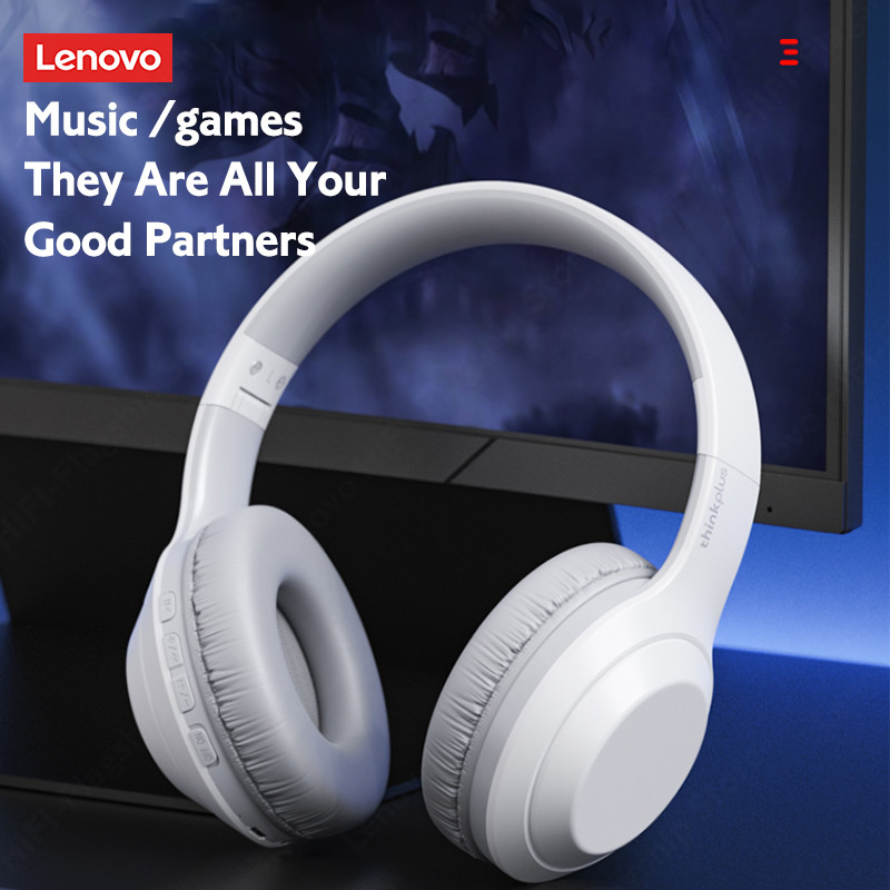 Lenovo thinkplus TH10 Stereo Headphone Bluetooth Earphones Music Headset with Mic for Mobile XiaoMi iPhone Sumsamg Android IOS