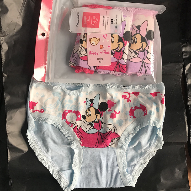 4 / Cotton Soft Panties for Girls Baby Girls Underwear Cartoon Minnie Briefs Breathable Children Panty Kids Underpants