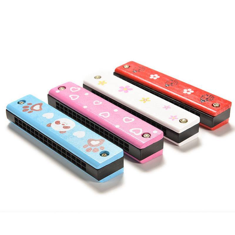 Wooden harmonica children musical instruments education children attractive toys