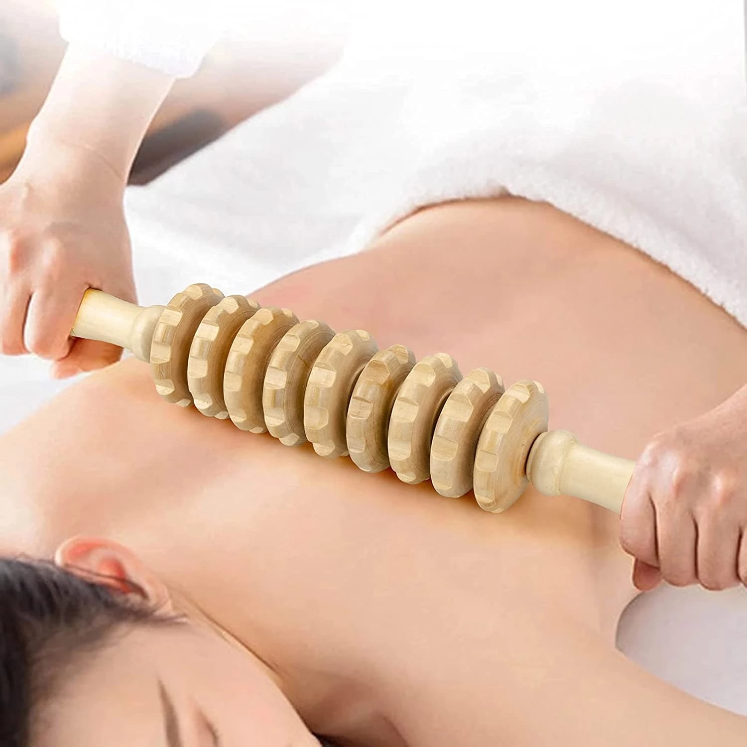 Wooden Exercise Roller Sport Injury Gym Body Leg Trigger Point Muscle Roller Sticks Massager Health Care