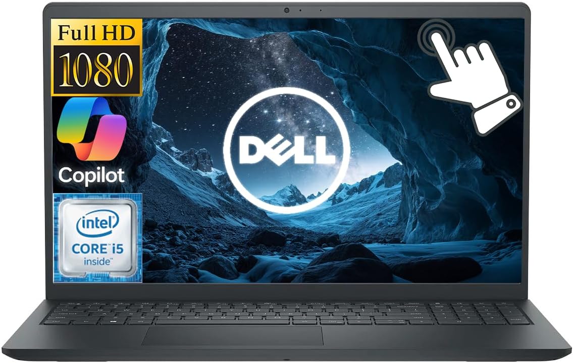 Dell Inspiron 15 Laptop, 15.6" FHD Touchscreen Laptop Computer, Intel Core i5 10-core Processor, 12GB RAM 512GB Storage (256GB SSD+256GB Docking Set),
