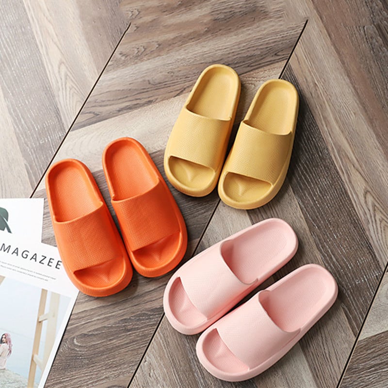 summer step on shit feeling men and women bathroom slippers household thick-soled couple flip flops EVA soft-soled indoor s