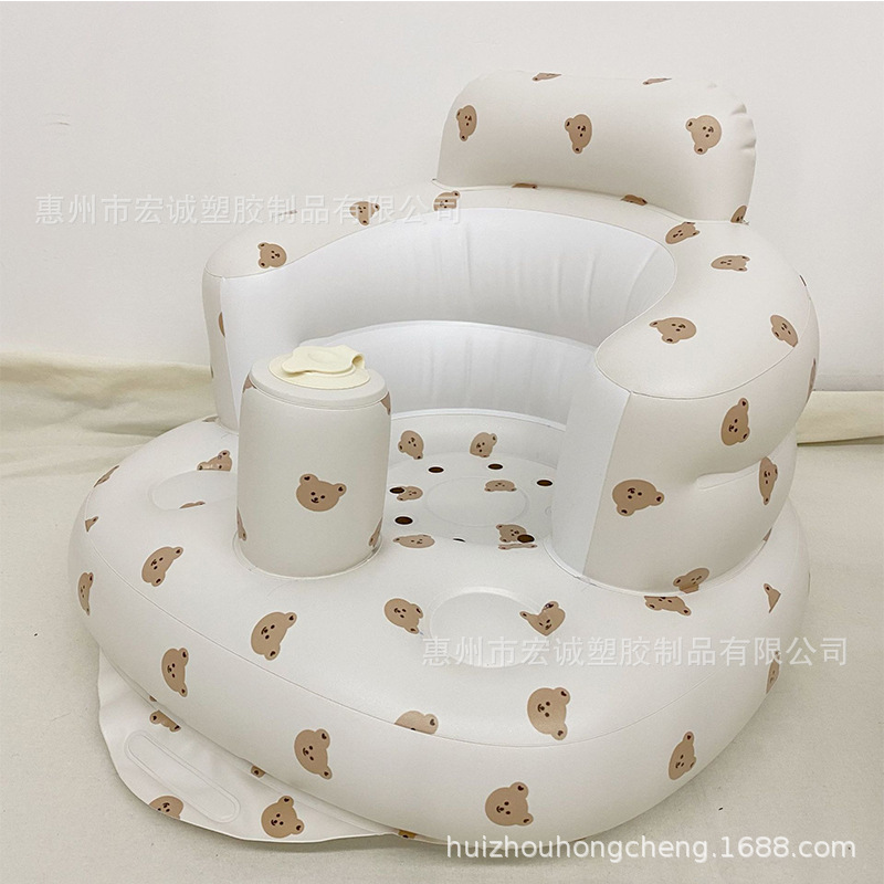 Inflatable Baby Seat for Babies 3-36 Months,Built in Air Pump Children Baby Sofa,Bumbo Seat for Learning to Sit,Feeding,Camping