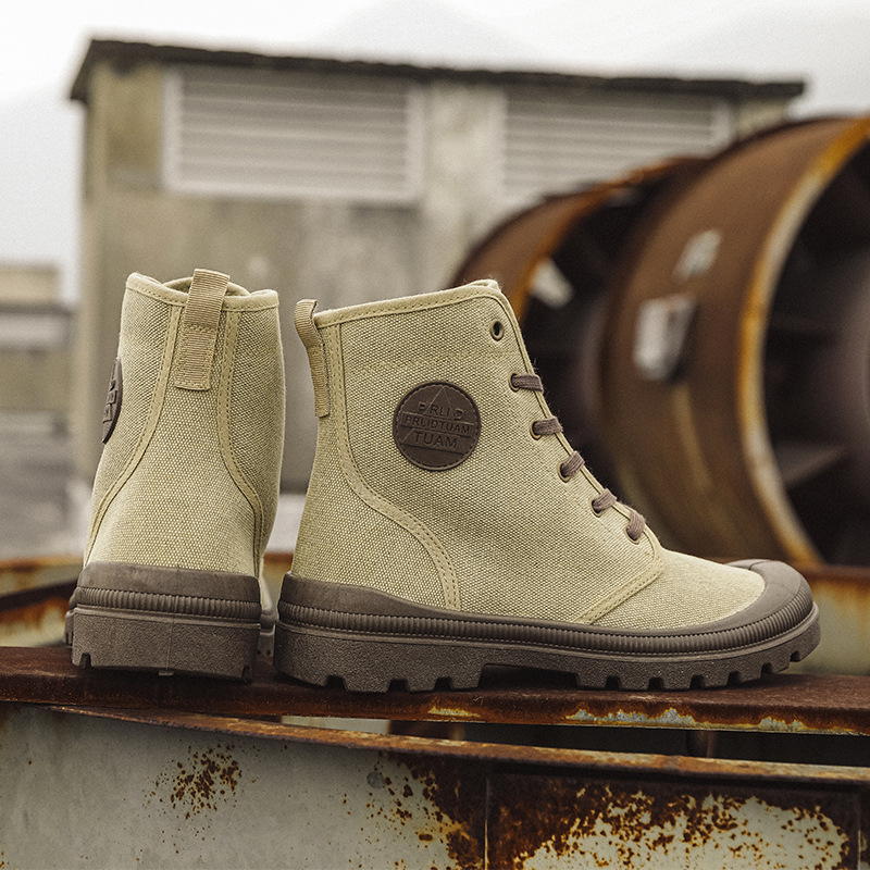 2023 New High Top Martin Boots Outdoor Jungle Mountaineering Wide Sole Big Toe Sports Men's and Women's Canvas Shoes