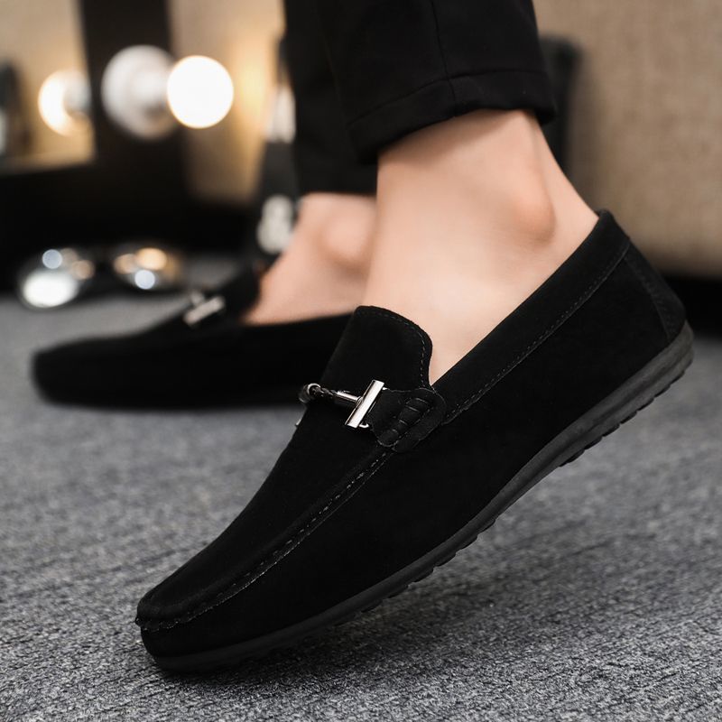 New soft soled lazy Shoes Men's driving casual Flats Light comfortable Bean bean shoe Fashion non slip Male Shoes ﻿