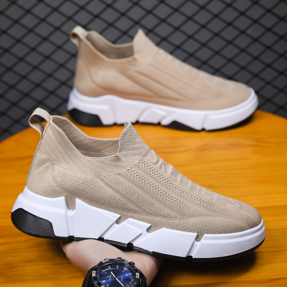 Men's shoes Spring outdoor sports casual men's shoes High elastic flying weave large size men's versatile shoes