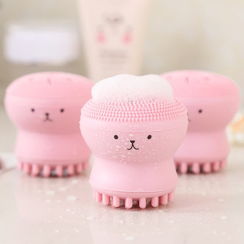 Ctopus Shape Silicone Face Cleansing Brush Face Washing Product Pore Cleaner Exfoliator Face Scrub Brush Skin Care