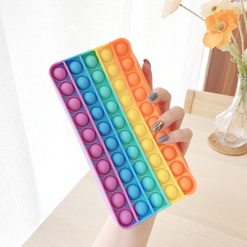 Silicone Wallet Bags Push Its Bubble Fidget Toys Pencil Case Simpl Dimmer Antistress Toy Soft Press Pops Figet Toys Bag