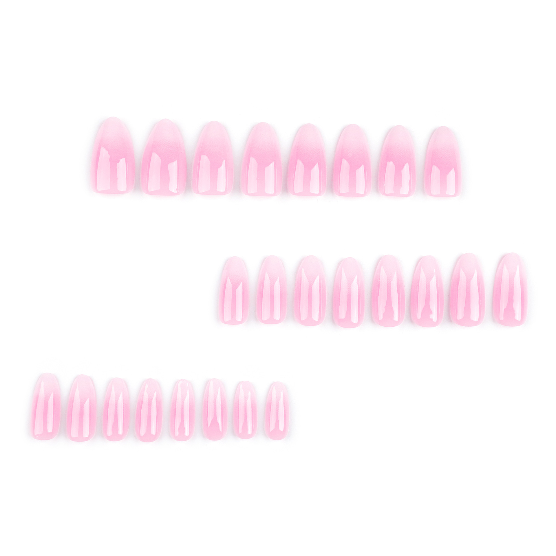 24pcs/Box Short Simple Cute Pink Fake Nails Full cover Fake Nails DIY Manicure Nail Art Tools