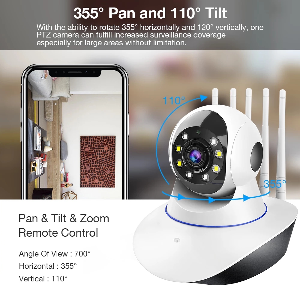 3MP 1080P Wireless IP Camera CCTV 5G WIFI Camera PTZ Security Surveillance Camera Protector Baby Monitor Smart Auto Tracking